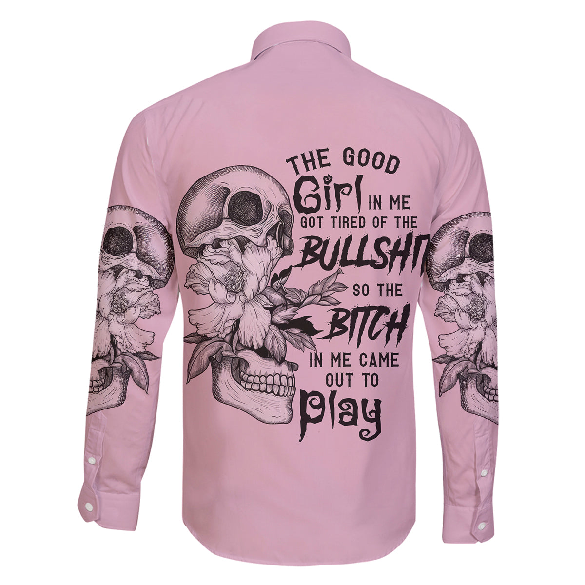 The Good Girl In Me Got Tired Skull Family Matching Tank Maxi Dress and Hawaiian Shirt - Wonder Print Shop