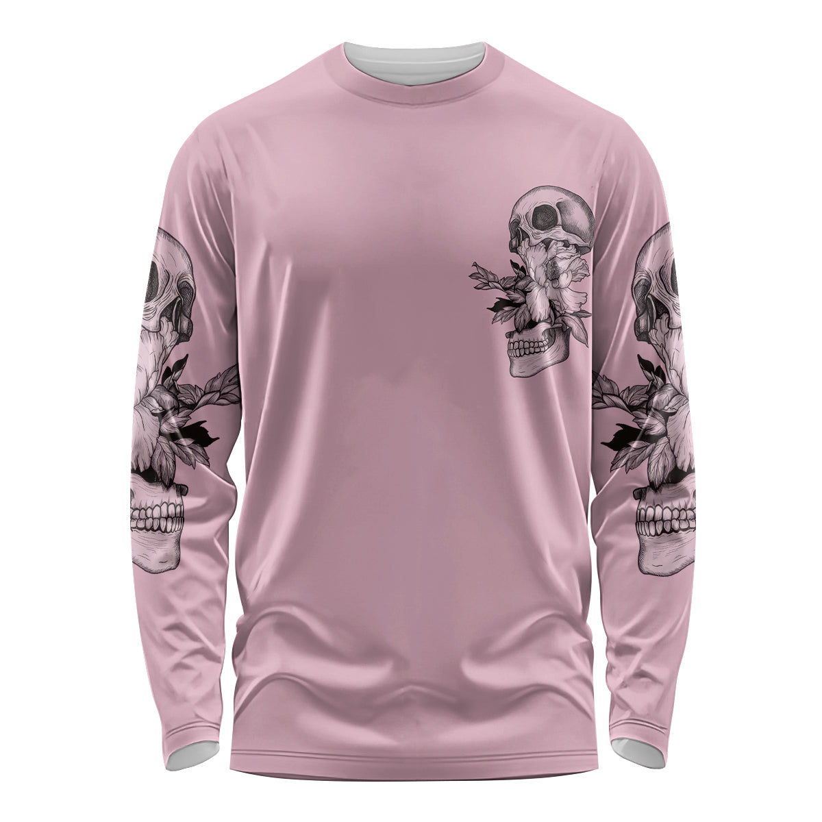 The Good Girl In Me Got Tired Skull Long Sleeve Shirt - Wonder Print Shop