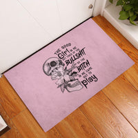 The Good Girl In Me Got Tired Skull Rubber Doormat - Wonder Print Shop