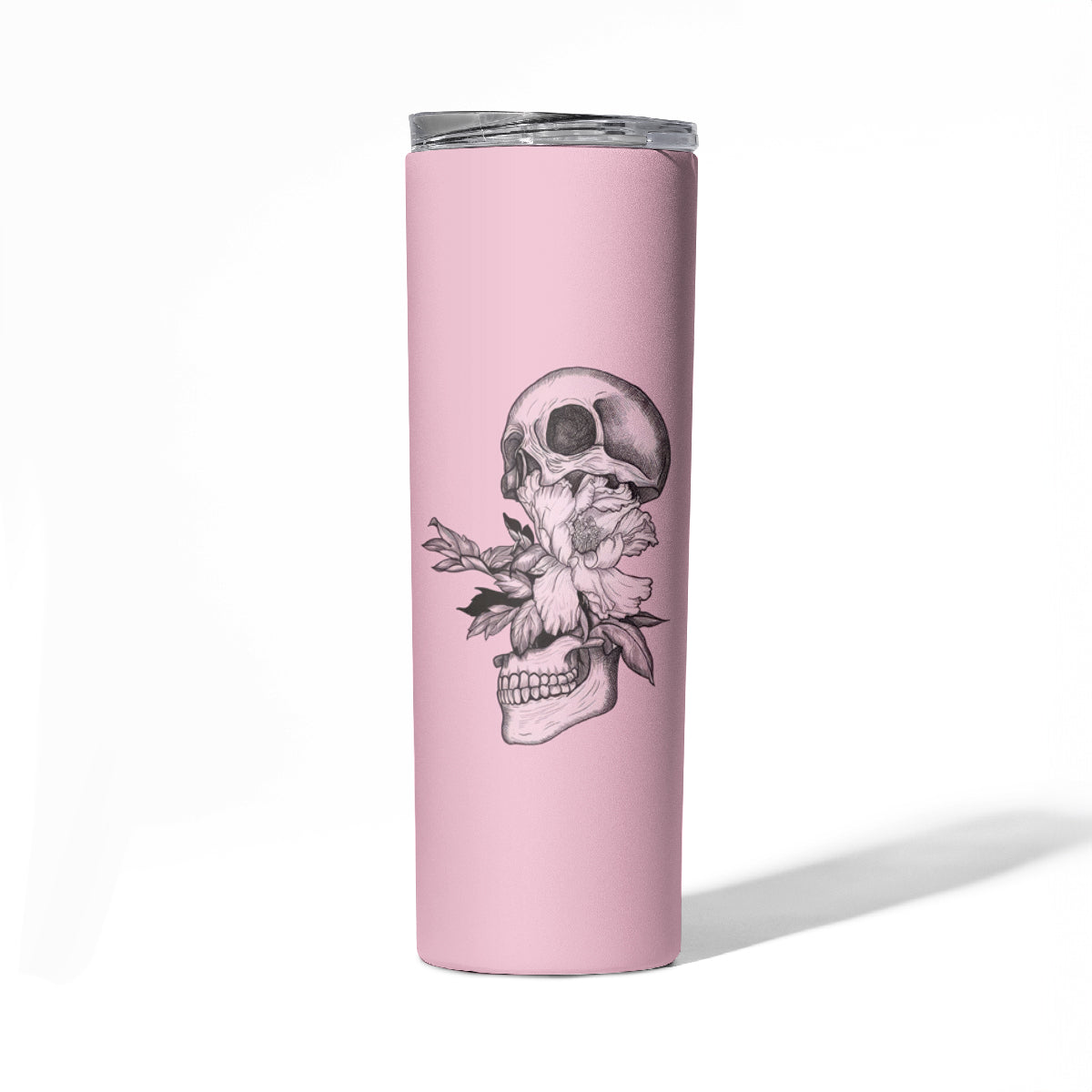 The Good Girl In Me Got Tired Skull Skinny Tumbler - Wonder Print Shop