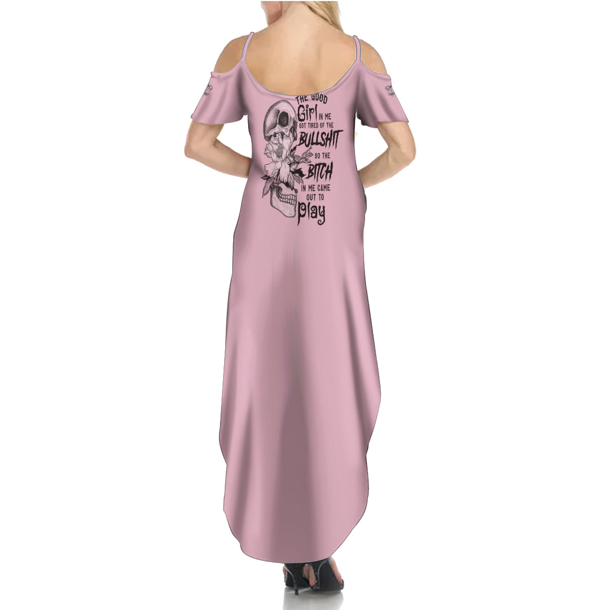 The Good Girl In Me Got Tired Skull Summer Maxi Dress - Wonder Print Shop