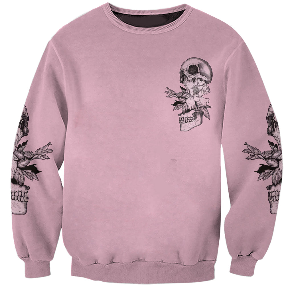 The Good Girl In Me Got Tired Skull Sweatshirt - Wonder Print Shop