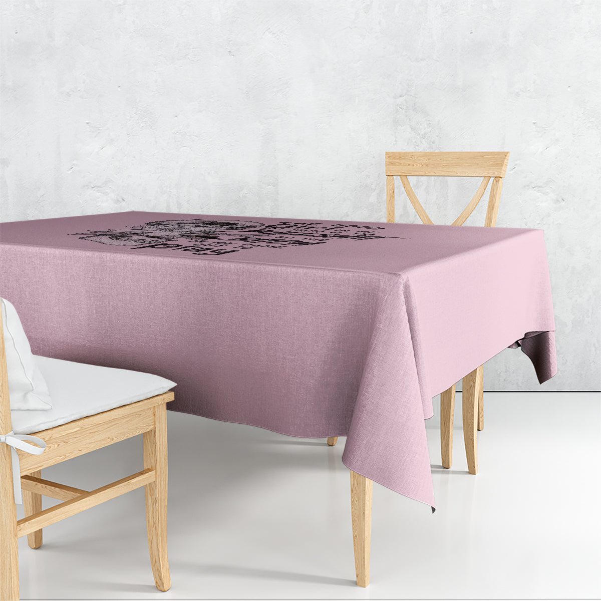 The Good Girl In Me Got Tired Skull Tablecloth - Wonder Print Shop