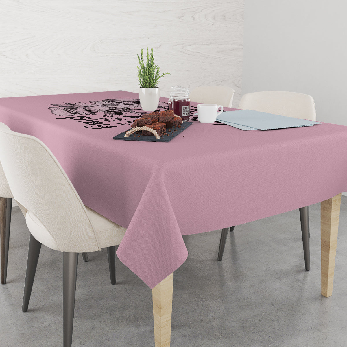 The Good Girl In Me Got Tired Skull Tablecloth - Wonder Print Shop
