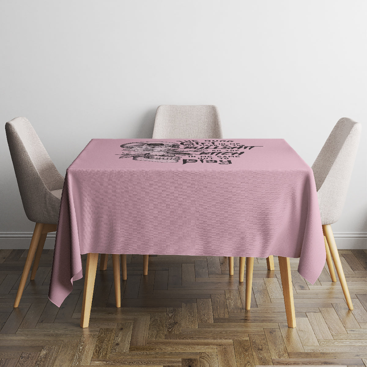 The Good Girl In Me Got Tired Skull Tablecloth - Wonder Print Shop