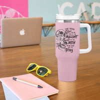 The Good Girl In Me Got Tired Skull Tumbler With Handle - Wonder Print Shop