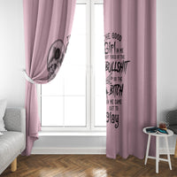 The Good Girl In Me Got Tired Skull Window Curtain - Wonder Print Shop