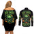 Your Demons Hide Under Your Bed Skull Halloween Couples Matching Off Shoulder Short Dress and Long Sleeve Button Shirt - Wonder Print Shop
