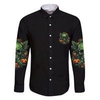 Your Demons Hide Under Your Bed Skull Halloween Family Matching Short Sleeve Bodycon Dress and Hawaiian Shirt - Wonder Print Shop
