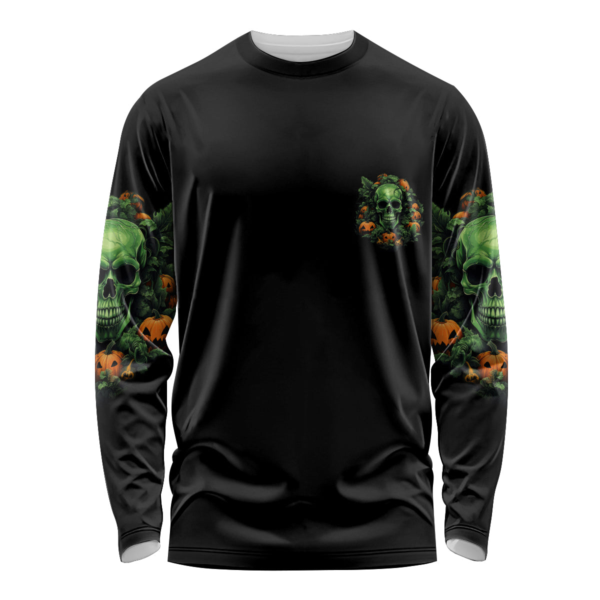 Your Demons Hide Under Your Bed Skull Halloween Long Sleeve Shirt - Wonder Print Shop