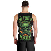 Your Demons Hide Under Your Bed Skull Halloween Men Tank Top - Wonder Print Shop