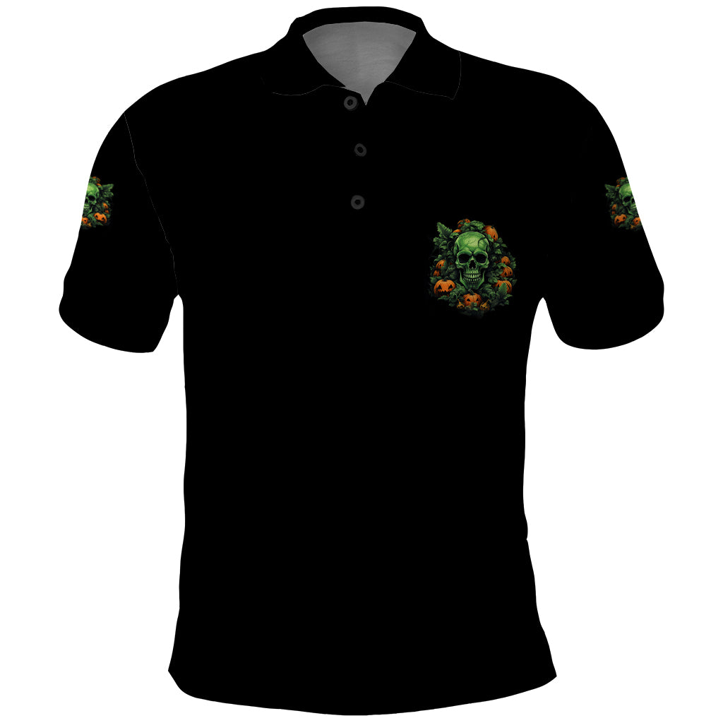 Your Demons Hide Under Your Bed Skull Halloween Polo Shirt - Wonder Print Shop