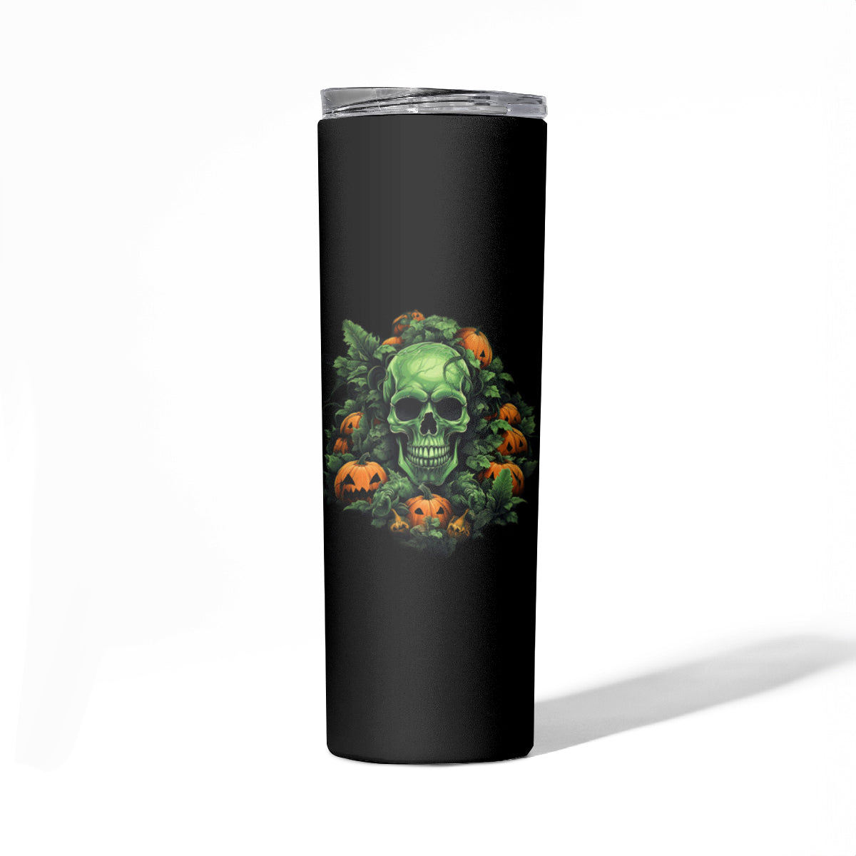Your Demons Hide Under Your Bed Skull Halloween Skinny Tumbler - Wonder Print Shop