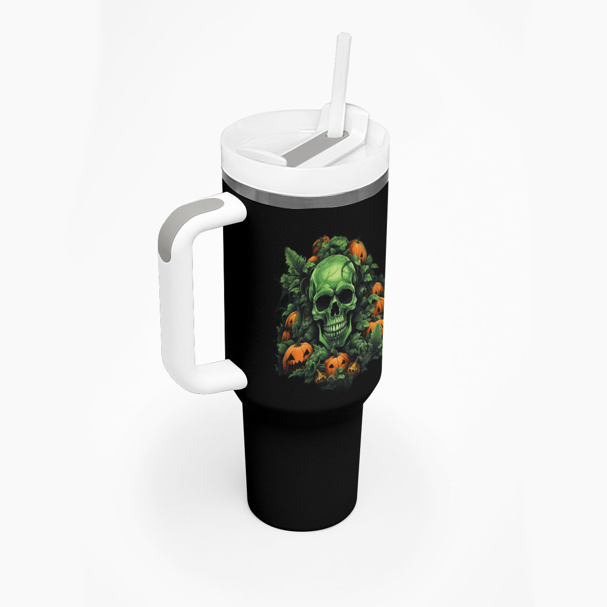 Your Demons Hide Under Your Bed Skull Halloween Tumbler With Handle - Wonder Print Shop