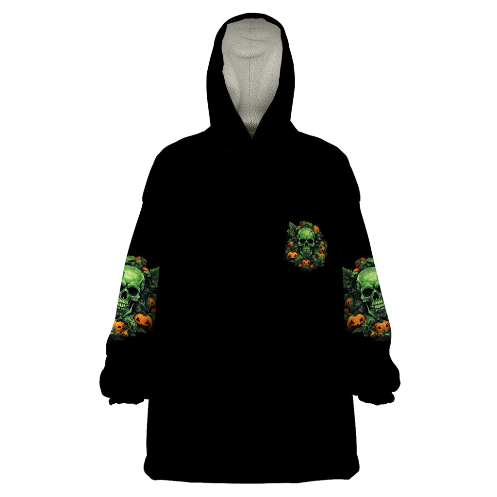 Your Demons Hide Under Your Bed Skull Halloween Wearable Blanket Hoodie - Wonder Print Shop