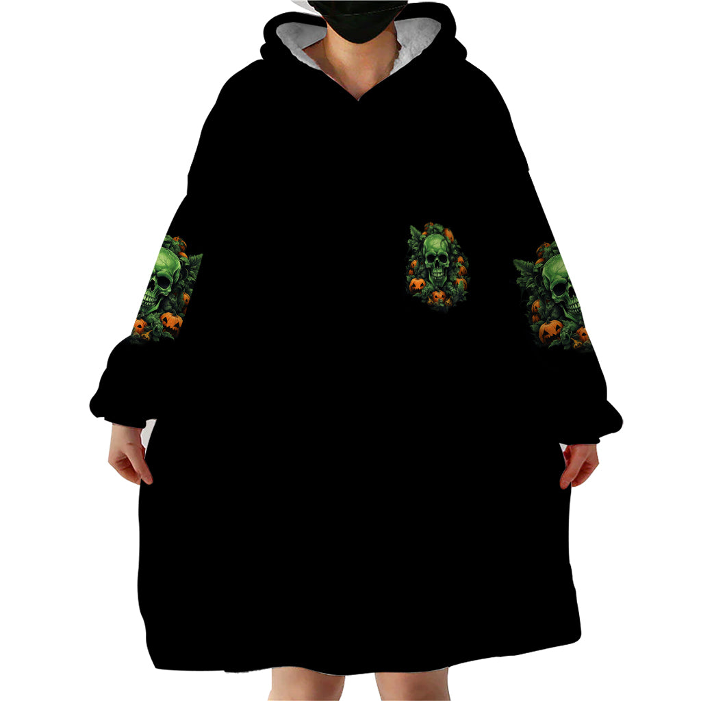 Your Demons Hide Under Your Bed Skull Halloween Wearable Blanket Hoodie - Wonder Print Shop