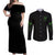You My Friend Should Have Been Swallowed Halloween Couples Matching Off Shoulder Maxi Dress and Long Sleeve Button Shirt - Wonder Print Shop