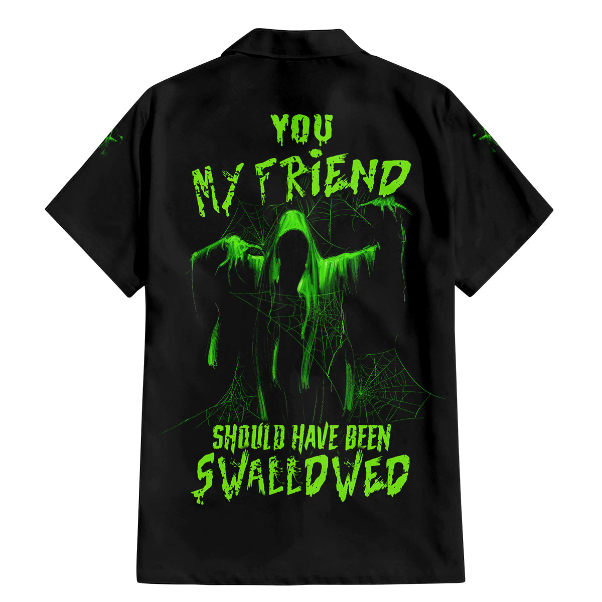 You My Friend Should Have Been Swallowed Halloween Family Matching Mermaid Dress and Hawaiian Shirt - Wonder Print Shop
