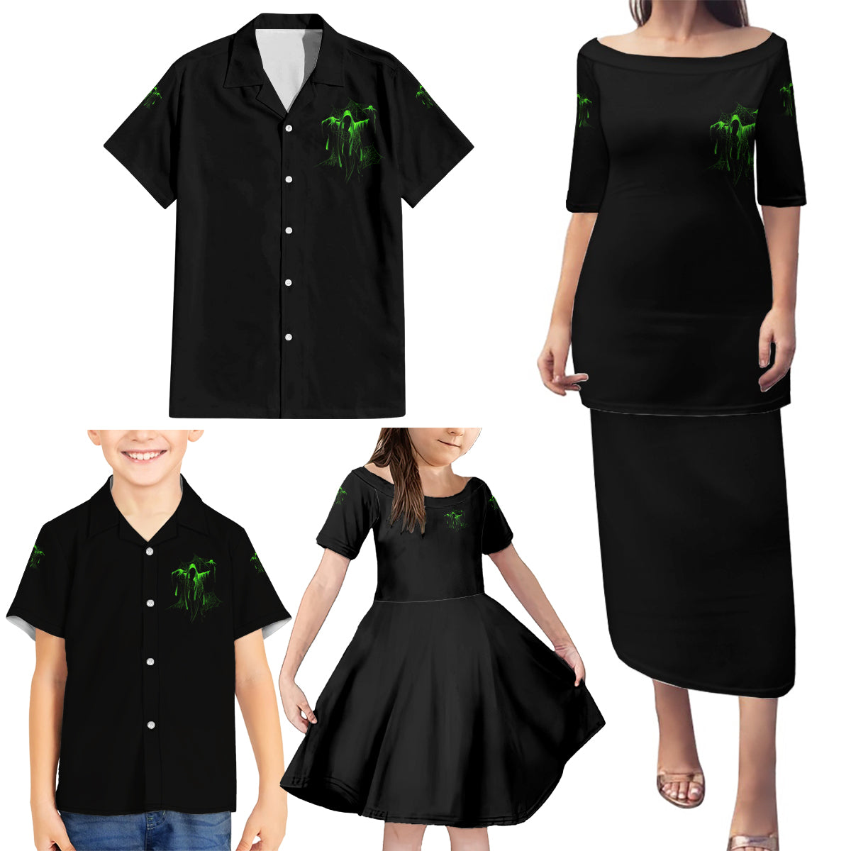 You My Friend Should Have Been Swallowed Halloween Family Matching Puletasi Dress and Hawaiian Shirt - Wonder Print Shop