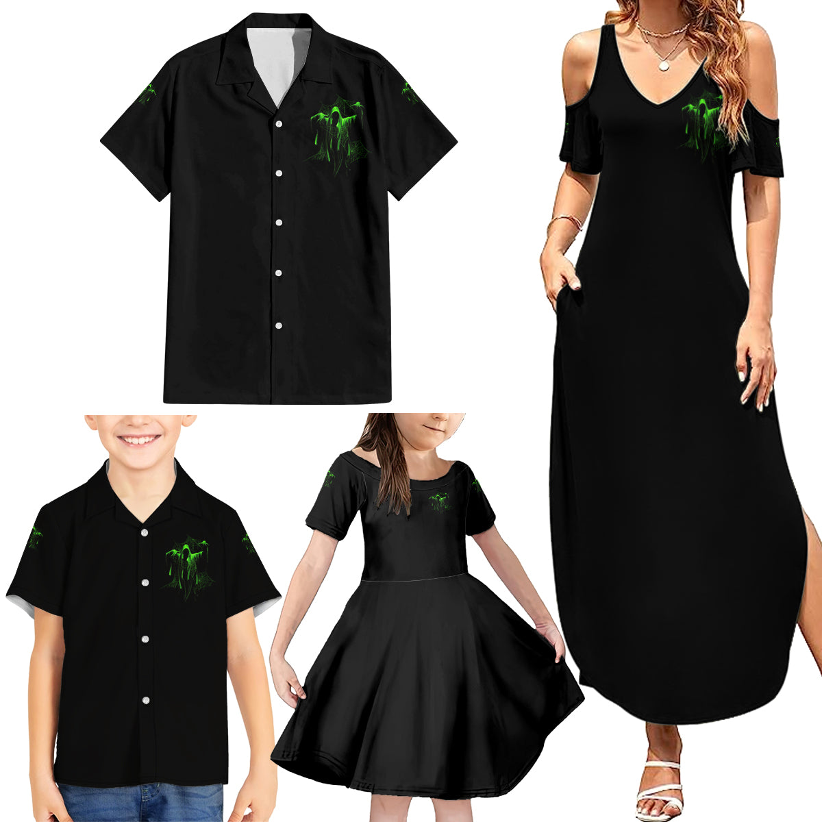 You My Friend Should Have Been Swallowed Halloween Family Matching Summer Maxi Dress and Hawaiian Shirt - Wonder Print Shop