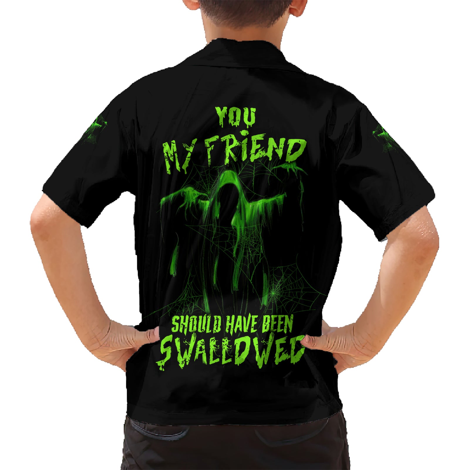 You My Friend Should Have Been Swallowed Halloween Kid Hawaiian Shirt - Wonder Print Shop