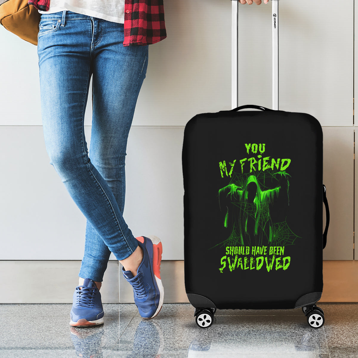 You My Friend Should Have Been Swallowed Halloween Luggage Cover - Wonder Print Shop
