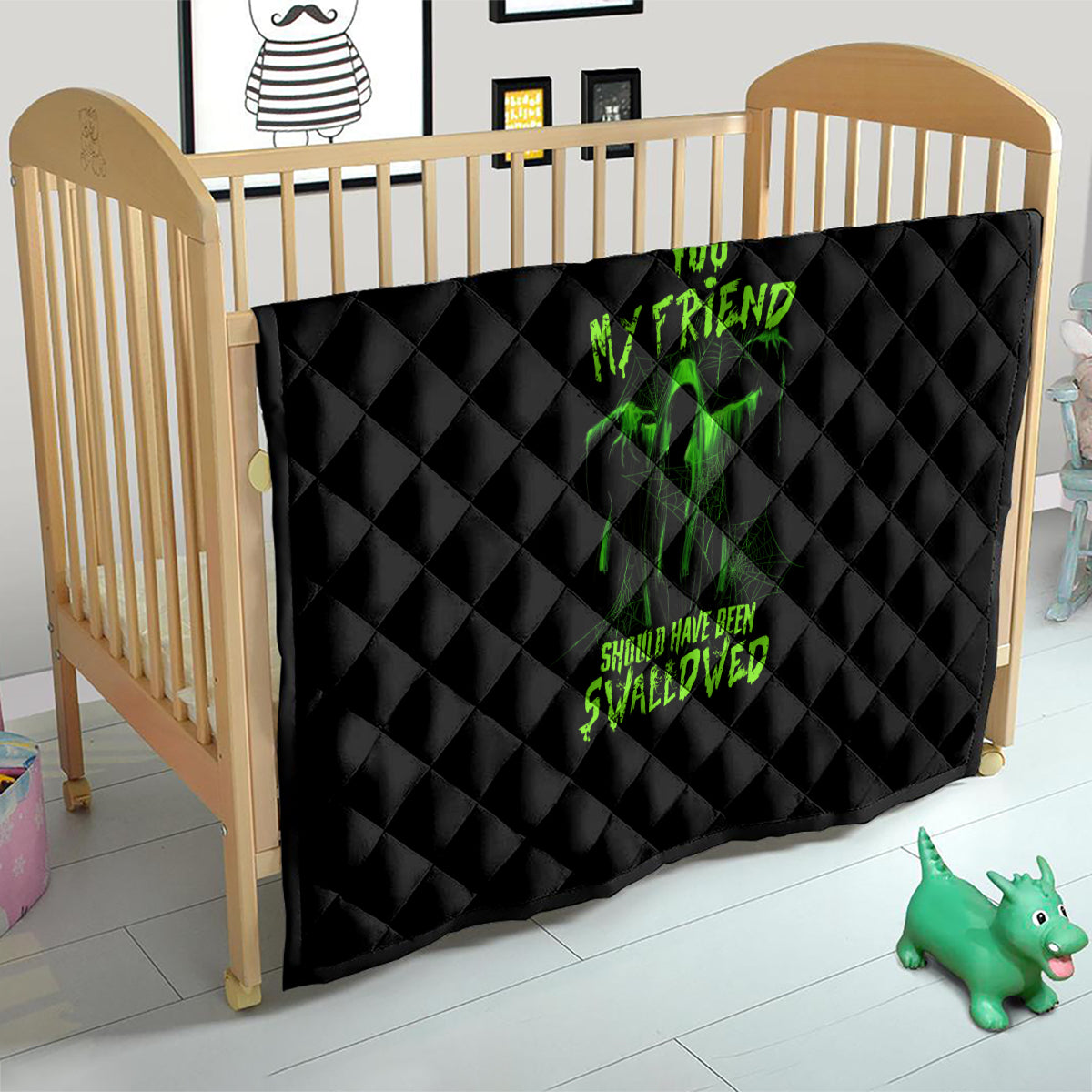 You My Friend Should Have Been Swallowed Halloween Quilt - Wonder Print Shop