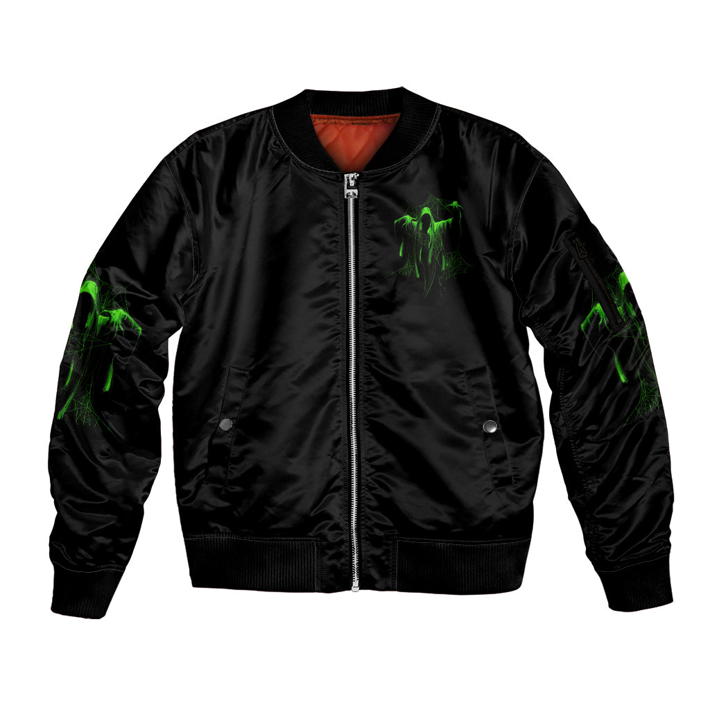 You My Friend Should Have Been Swallowed Halloween Sleeve Zip Bomber Jacket - Wonder Print Shop