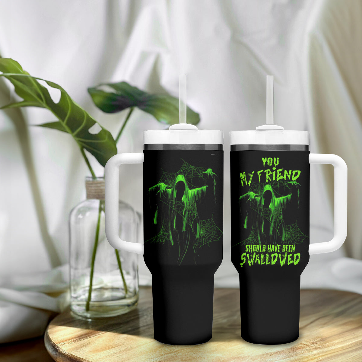 You My Friend Should Have Been Swallowed Halloween Tumbler With Handle - Wonder Print Shop