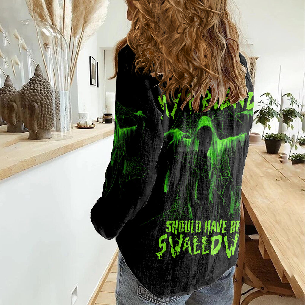 You My Friend Should Have Been Swallowed Halloween Women Casual Shirt - Wonder Print Shop