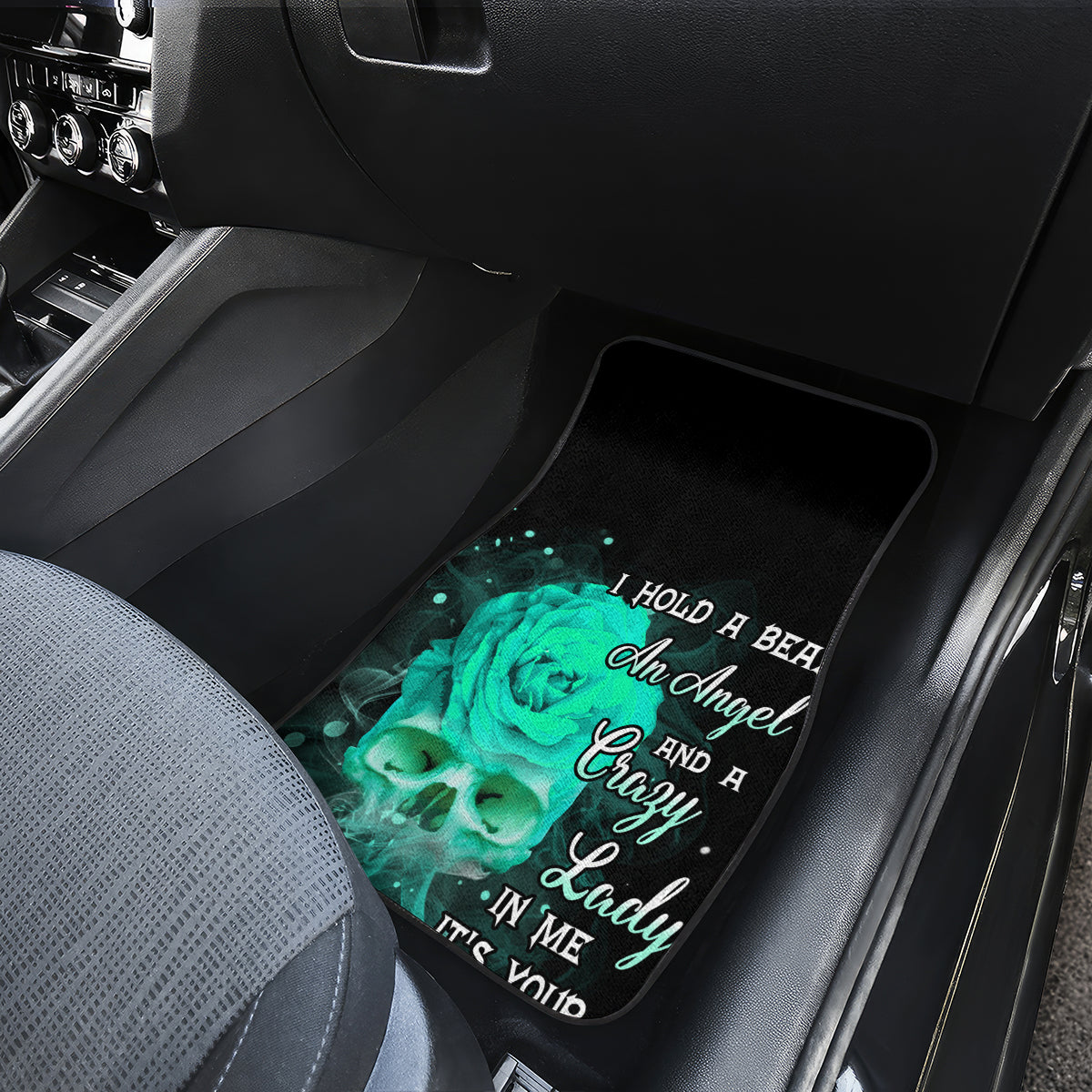 I Hold A Beast An Angel Crazy Lady In Me Car Mats - Wonder Print Shop