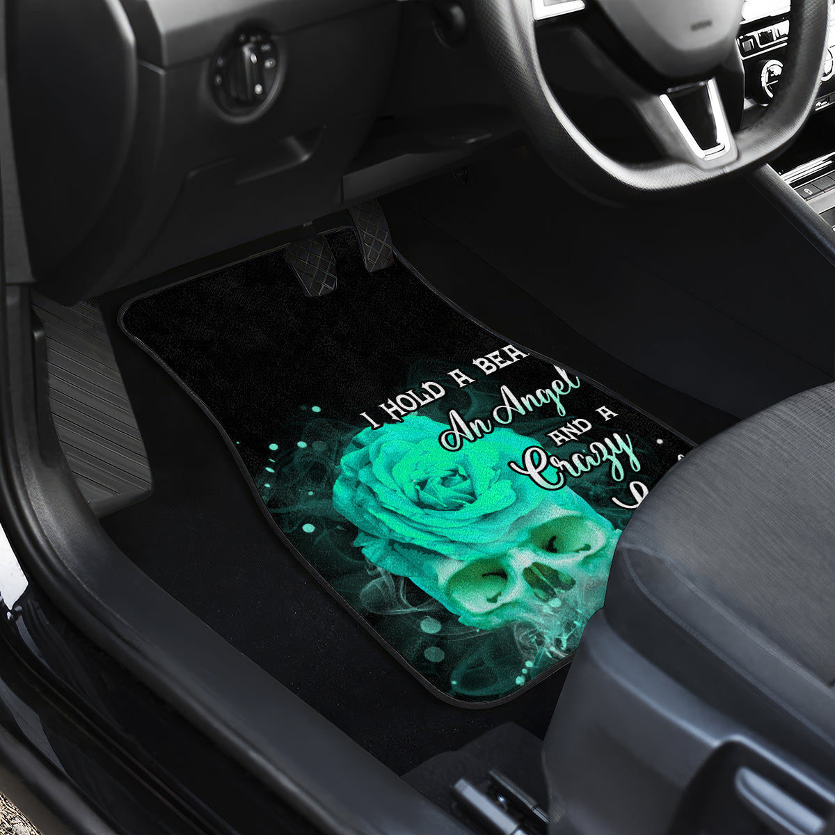 I Hold A Beast An Angel Crazy Lady In Me Car Mats - Wonder Print Shop