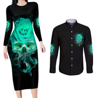 I Hold A Beast An Angel Crazy Lady In Me Couples Matching Long Sleeve Bodycon Dress and Long Sleeve Button Shirt - Wonder Print Shop