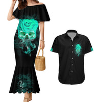 I Hold A Beast An Angel Crazy Lady In Me Couples Matching Mermaid Dress and Hawaiian Shirt - Wonder Print Shop