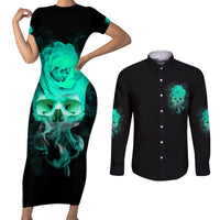 I Hold A Beast An Angel Crazy Lady In Me Couples Matching Short Sleeve Bodycon Dress and Long Sleeve Button Shirt - Wonder Print Shop