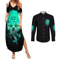 I Hold A Beast An Angel Crazy Lady In Me Couples Matching Summer Maxi Dress and Long Sleeve Button Shirt - Wonder Print Shop