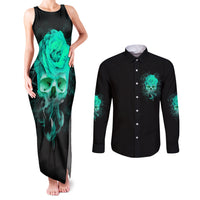 I Hold A Beast An Angel Crazy Lady In Me Couples Matching Tank Maxi Dress and Long Sleeve Button Shirt - Wonder Print Shop