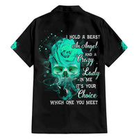 I Hold A Beast An Angel Crazy Lady In Me Family Matching Long Sleeve Bodycon Dress and Hawaiian Shirt - Wonder Print Shop