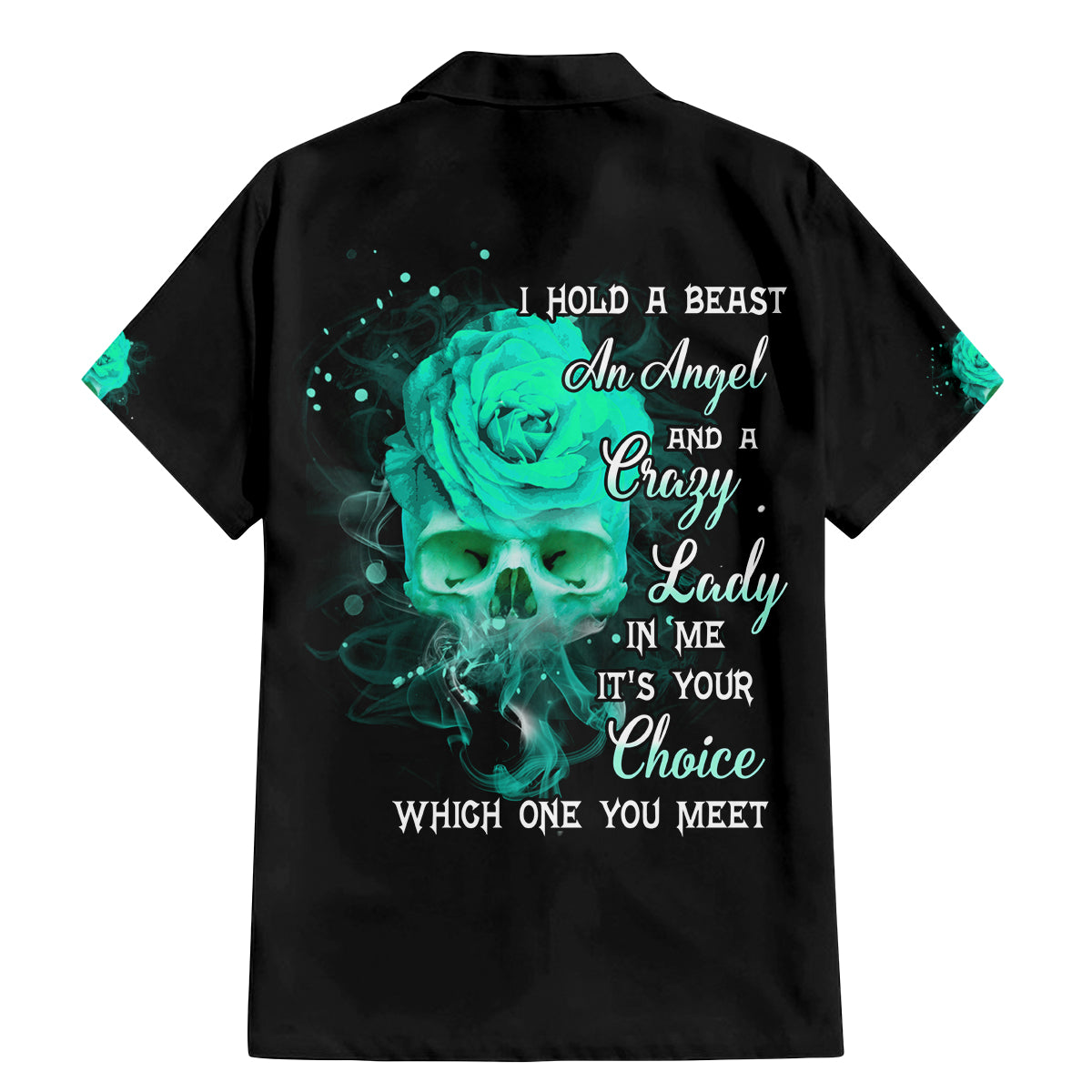 I Hold A Beast An Angel Crazy Lady In Me Family Matching Mermaid Dress and Hawaiian Shirt - Wonder Print Shop