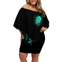I Hold A Beast An Angel Crazy Lady In Me Family Matching Off Shoulder Short Dress and Hawaiian Shirt - Wonder Print Shop