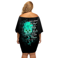 I Hold A Beast An Angel Crazy Lady In Me Family Matching Off Shoulder Short Dress and Hawaiian Shirt - Wonder Print Shop