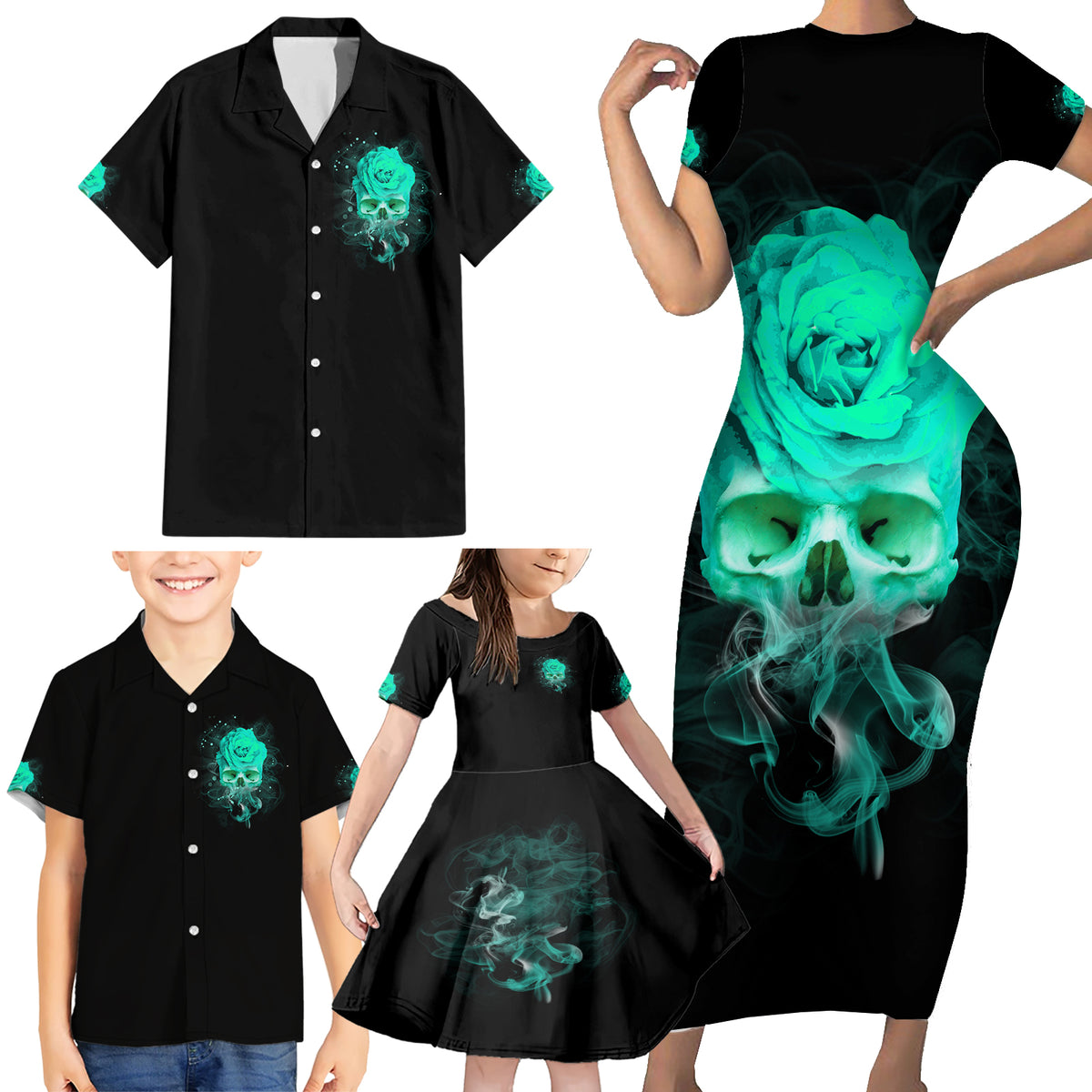 I Hold A Beast An Angel Crazy Lady In Me Family Matching Short Sleeve Bodycon Dress and Hawaiian Shirt - Wonder Print Shop