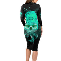 I Hold A Beast An Angel Crazy Lady In Me Long Sleeve Bodycon Dress - Wonder Print Shop