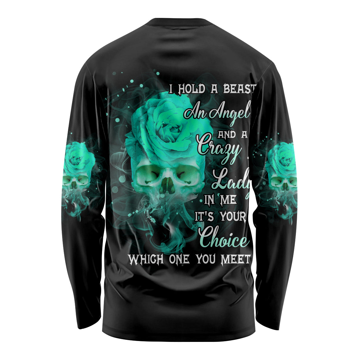 I Hold A Beast An Angel Crazy Lady In Me Long Sleeve Shirt - Wonder Print Shop