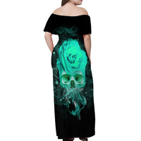 I Hold A Beast An Angel Crazy Lady In Me Off Shoulder Maxi Dress - Wonder Print Shop