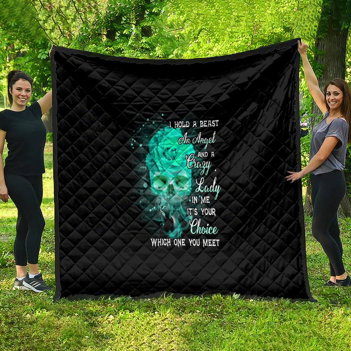 I Hold A Beast An Angel Crazy Lady In Me Quilt - Wonder Print Shop