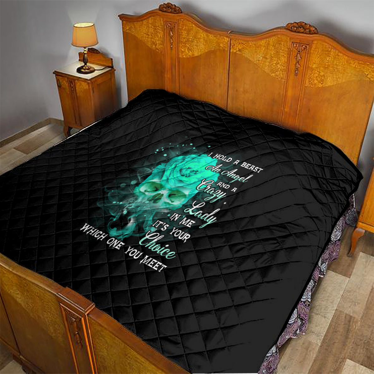 I Hold A Beast An Angel Crazy Lady In Me Quilt - Wonder Print Shop