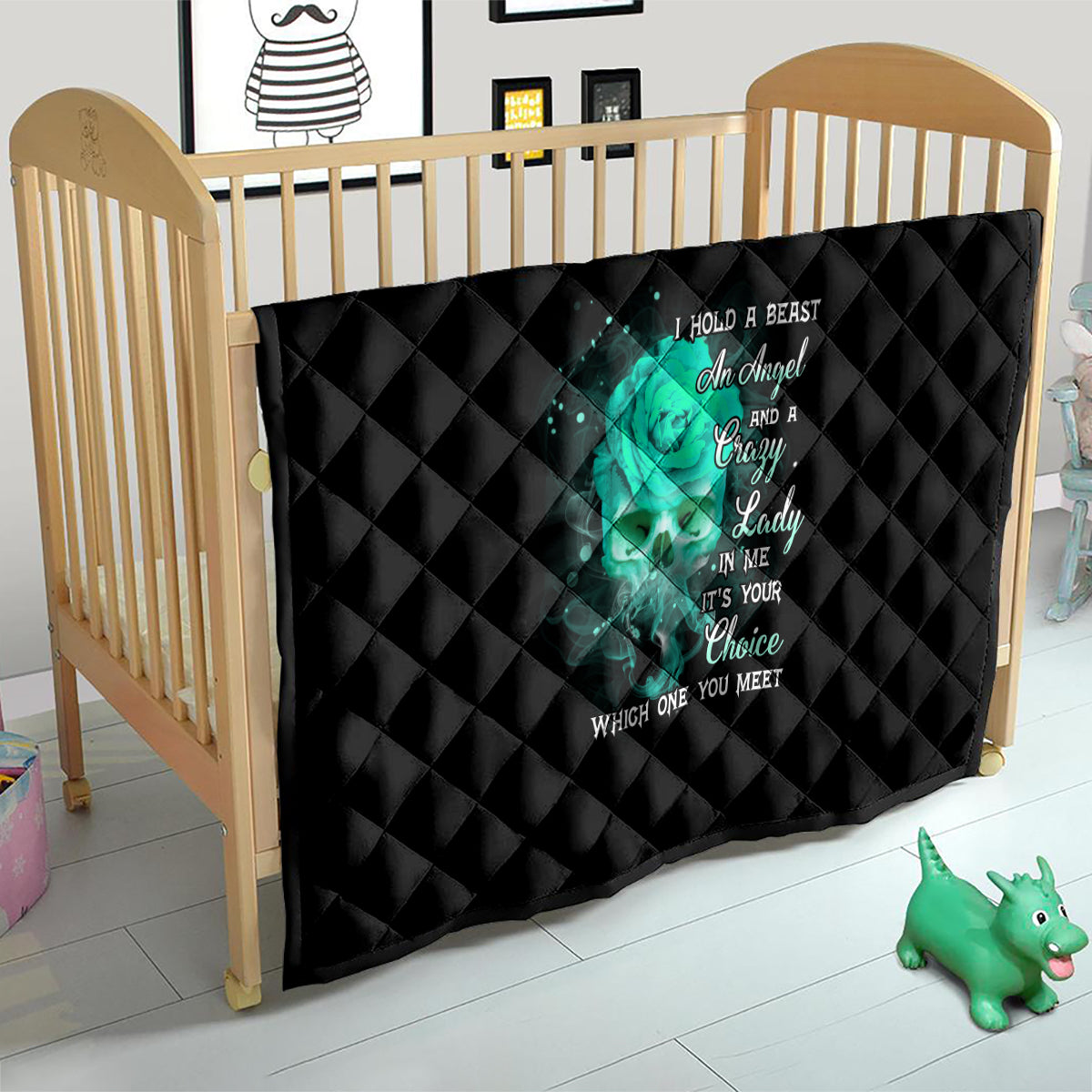 I Hold A Beast An Angel Crazy Lady In Me Quilt - Wonder Print Shop