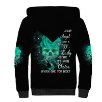 I Hold A Beast An Angel Crazy Lady In Me Sherpa Hoodie - Wonder Print Shop