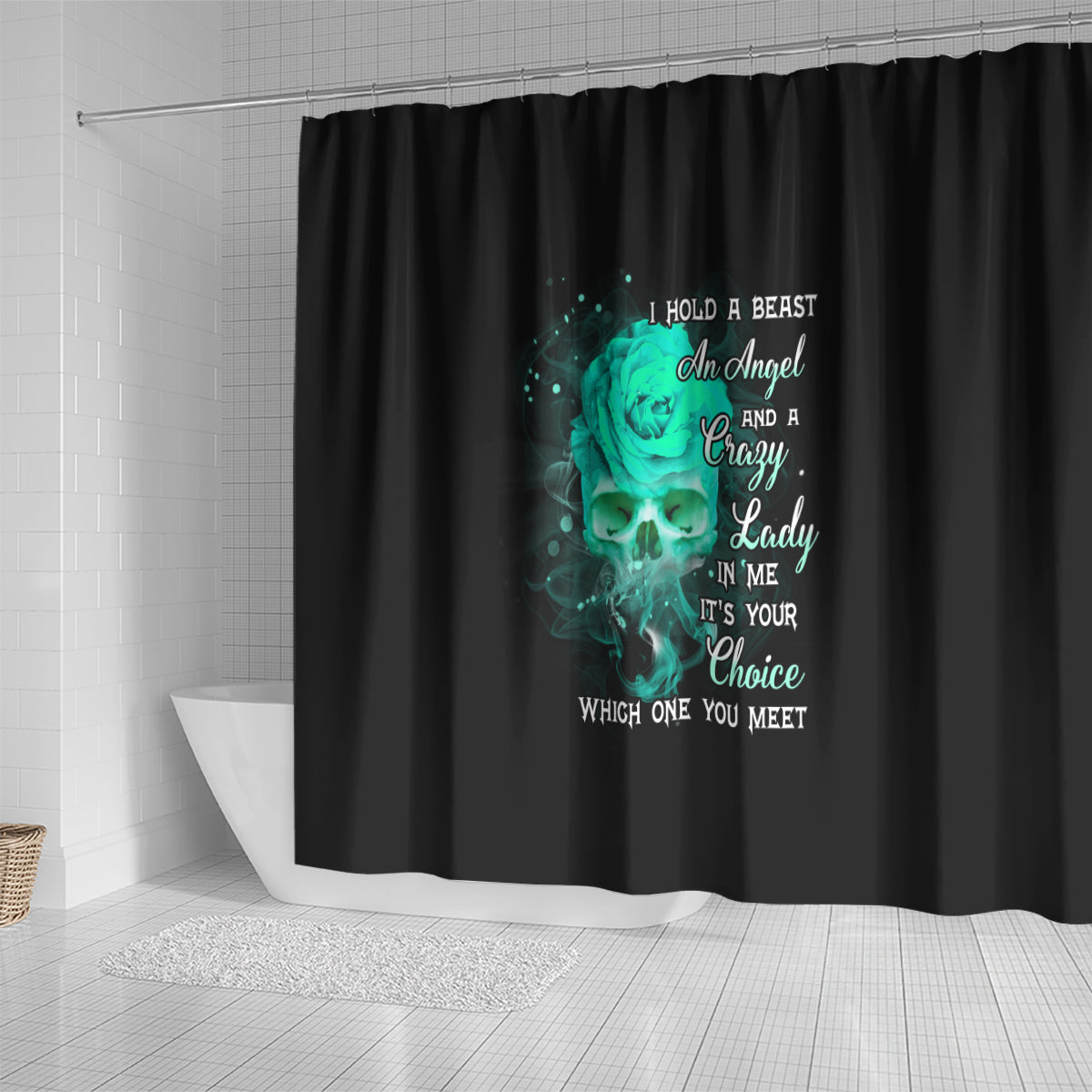 i-hold-a-beast-an-angel-crazy-lady-in-me-shower-curtain